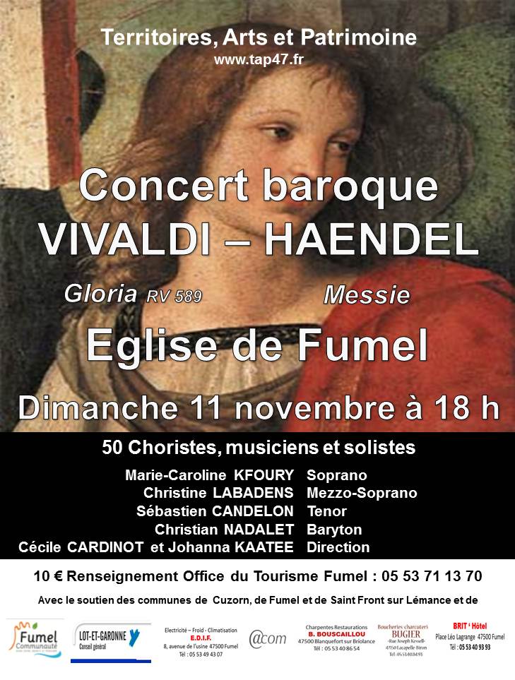 Concert musique baroque église de Fumel